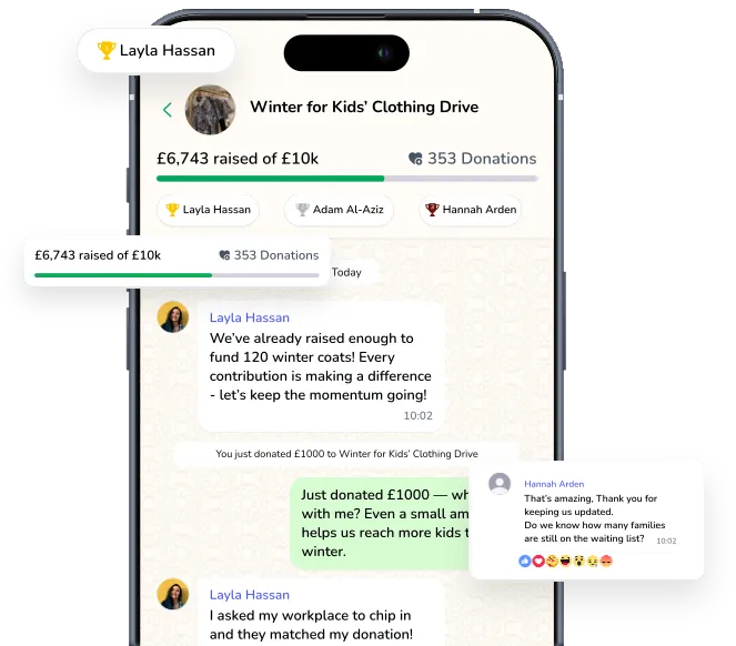 Community chat mockup